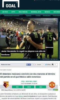 Gesto de Chicharito Hernández en Honduras le dio la vuelta a México