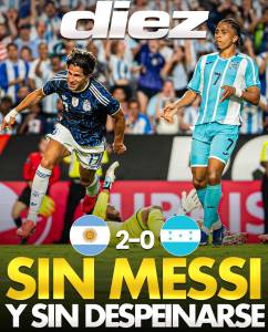 Argentina vence a Honduras sin Messi y sin despeinarse