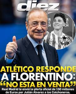Atlético se le planta al Real Madrid y no vende a Julián Álvarez