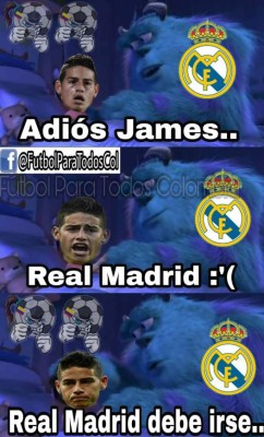 ¡Terribles! Los memes de James Rodríguez y su salida del Real Madrid