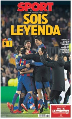 La prensa internacional se rinde a la 'noche mágica' del Barcelona