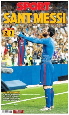 Messi el gran protagonista de las portadas de los diarios deportivos en el mundo.