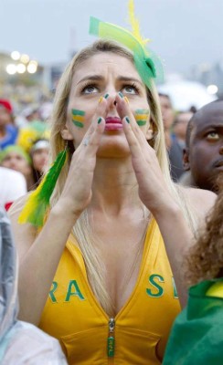 El sufrimiento de los brasileños por la paliza de Alemania