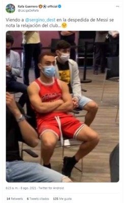 ¿Se equivocó de despedida? Tunden a jugador del Barcelona por su polémico look en el adiós de Messi