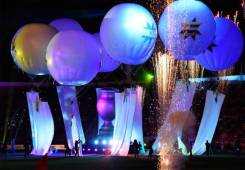 Chilenos deslumbran al mundo con ansestral danza y juegos .Foto AFP.