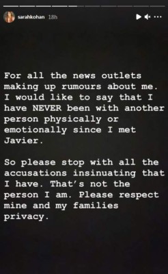 ¿Engañó al Chicharito? La guapa Sarah Kohan reacciona ante una supuesta infidelidad hacia el mexicano