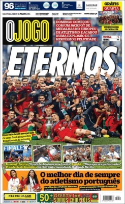 Las portadas en el mundo tras la conquista de Cristiano con Portugal