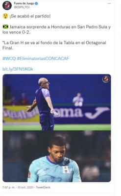 'Da pena', 'desastre' y 'ridículo': lo que dicen los medios nacionales e internacional de la derrota de Honduras ante Jamaica