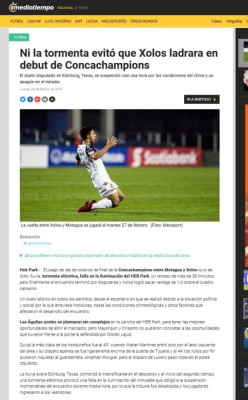 Prensa Mexicana: 'Ladraron los perros' y 'Xolos mordió al Motagua'