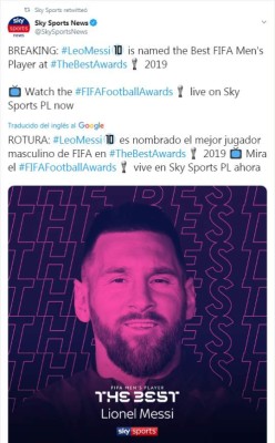 ¡Se rinden ante Lio! Lo que dicen los medios sobre Messi tras ganar su primer The Best