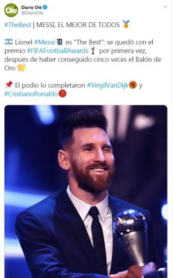 ¡Se rinden ante Lio! Lo que dicen los medios sobre Messi tras ganar su primer The Best