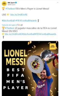 ¡Se rinden ante Lio! Lo que dicen los medios sobre Messi tras ganar su primer The Best