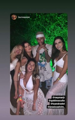 La alocada fiesta de año nuevo de Neymar en Brasil donde estuvo su supuesta y explosiva novia