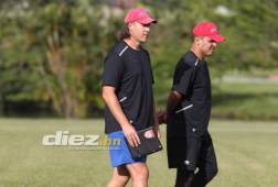 Gustavo Reggi durante la sesión de entrenamientos de este martes en Tegucigalpa. Foto: Ronal Aceituno.
