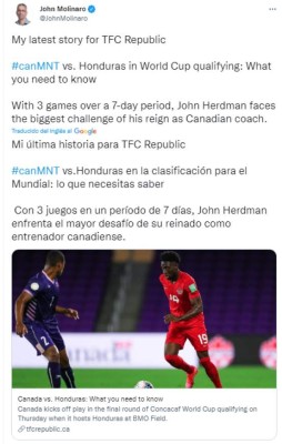 'Prueba real': Prensa internacional y los pronósticos para el Canadá-Honduras por las Eliminatorias rumbo a Qatar 2022&nbsp;&nbsp;