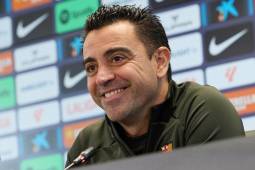Xavi Hernández en la rueda de prensa antes del partido del Barcelona y Atlético por la fecha 15 de LaLiga.