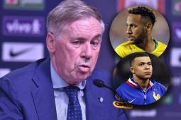 La reacción de Ancelotti sobre la ausencia de Neymar y lo que dijo de Mbappé previo al Brasil-Francia
