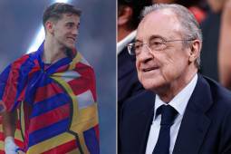 Gavi le dio las gracias a Florentino Pérez tras ganar la Supercopa y se reveló el motivo