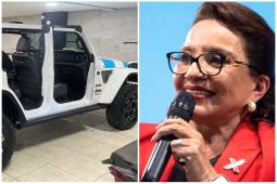 La presidenta Xiomara Castro llegará al Estadio Nacional en un auto tipo jeep descapotable.