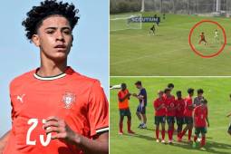 Cristiano Jr., hijo de Cristiano Ronaldo, se estrenó como goleador con la Sub-16 de Portugal.