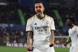 Joselu marcó dos goles en la victoria del Real Madrid..