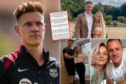 El arquero del Barcelona se pronunció para aclarar las últimas informaciones que involucran a su expareja con su entrenador personal.