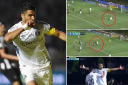 Luis Suárez marcó su primer triplete con el Gremio en la gran victoria sobre Botafogo en la liga brasileña.