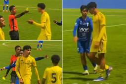 Hijo de Cristiano Ronaldo monta un berrinche tras ser sustituido y termina sancionado