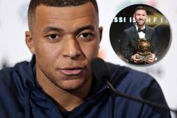 Mbappé atendió la conferencia de Francia y fue consultado por el Balón de Oro que ganó Messi.