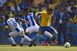 Honduras enfrentando a Brasil en los Juegos Olímpicos de Río 2016.