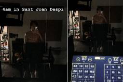 Jules Koundé se ejercitó esta madrugada en las instalaciones del FC Barcelona.