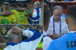 Los jugadores de Brasil ignoraron por completo a Dorival, que intentaba hablar con ellos previo a la tanda de penales.