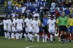 La Selección de Honduras durante uno de sus compromisos amistosos en Fort Lauderdale. Foto: Archivo.