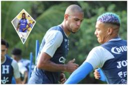 Eddie Hernández durante los entrenamientos con la Selección de Honduras. Foto: Fenafuth