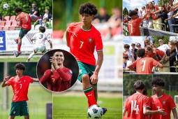 El hijo de Cristiano Ronaldo tuvo sus primeros minutos con la selección portuguesa Sub-15 en un torneo que se disputa en Croacia.