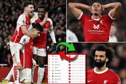 Arsenal lidera la clasificación seguido por el Liverpool, que no pudo vencer en Anfield al Manchester United.