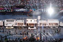 50 cent, Snoop Dogg, Doctor Dre, Eminem y compañía fueron protagonistas del show de medio tiempo.