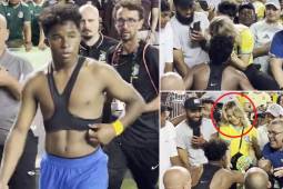 Endrick fue a besar a su novia luego de marcarle a México en la victoria de Brasil.