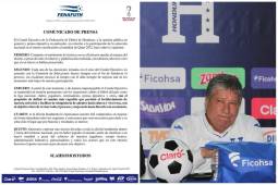 Comunicado de la Fenafuth tras la eliminatoria de Honduras en el proceso clasificatorio a Qatar 2022.