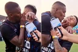 Andy Najar también fue “víctima” de Beckeles tras proclamarse campeón con Olimpia