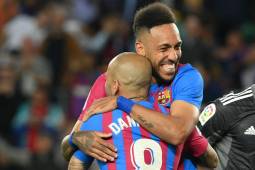 Pierre Emerick Aubameyang fue la gran figura del partido con su doblete ante el Celta.