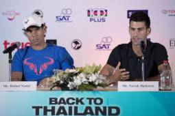 Rafa Nadal y Novak Djokovic jugarán un partido de exhibición en Bangkok y lo presentaron.