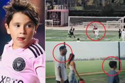 Mateo Messi marcó con las inferiores de Messi y se viralizó un video el consejo que le dio su padre.