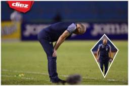 Fabián Coito rendido por completo luego del juego entre Honduras y Jamaica.