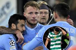 Ciro Immobile firmó dos tantos en un partido que el Celtic no pudo contar con Luis Palma.