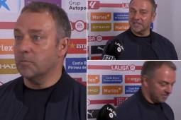 Hansi Flick se engancha con un periodista luego de la derrota del Barcelona: no le responde y se marcha