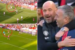 Ten Hag respira: los golazos de Garnacho y Hojlund que le dieron la remontada al United en Old Trafford