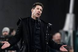 Diego Simeone reconoció que Juventus fue superior y les felicitó por el pase a la siguiente ronda. Foto AFP