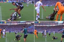 Yarlem fue arrastrado por sus compañeros y rivales cuando se jugaba el añadido entre Fluminense y Botafogo.