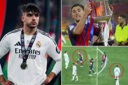 El feo gesto de Gavi con Asencio tras ganarle la Copa del Rey: la imagen que incendió las redes sociales